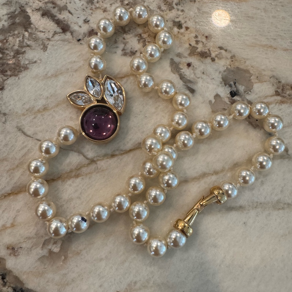 Rare Vintage Swarovski Pearl Necklace